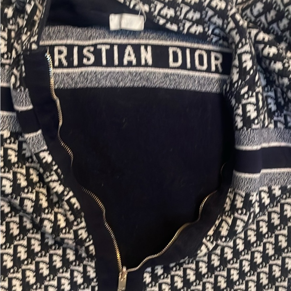 Dior Reversible Monogram Sweater in Black and White - Picture 2 of 5
